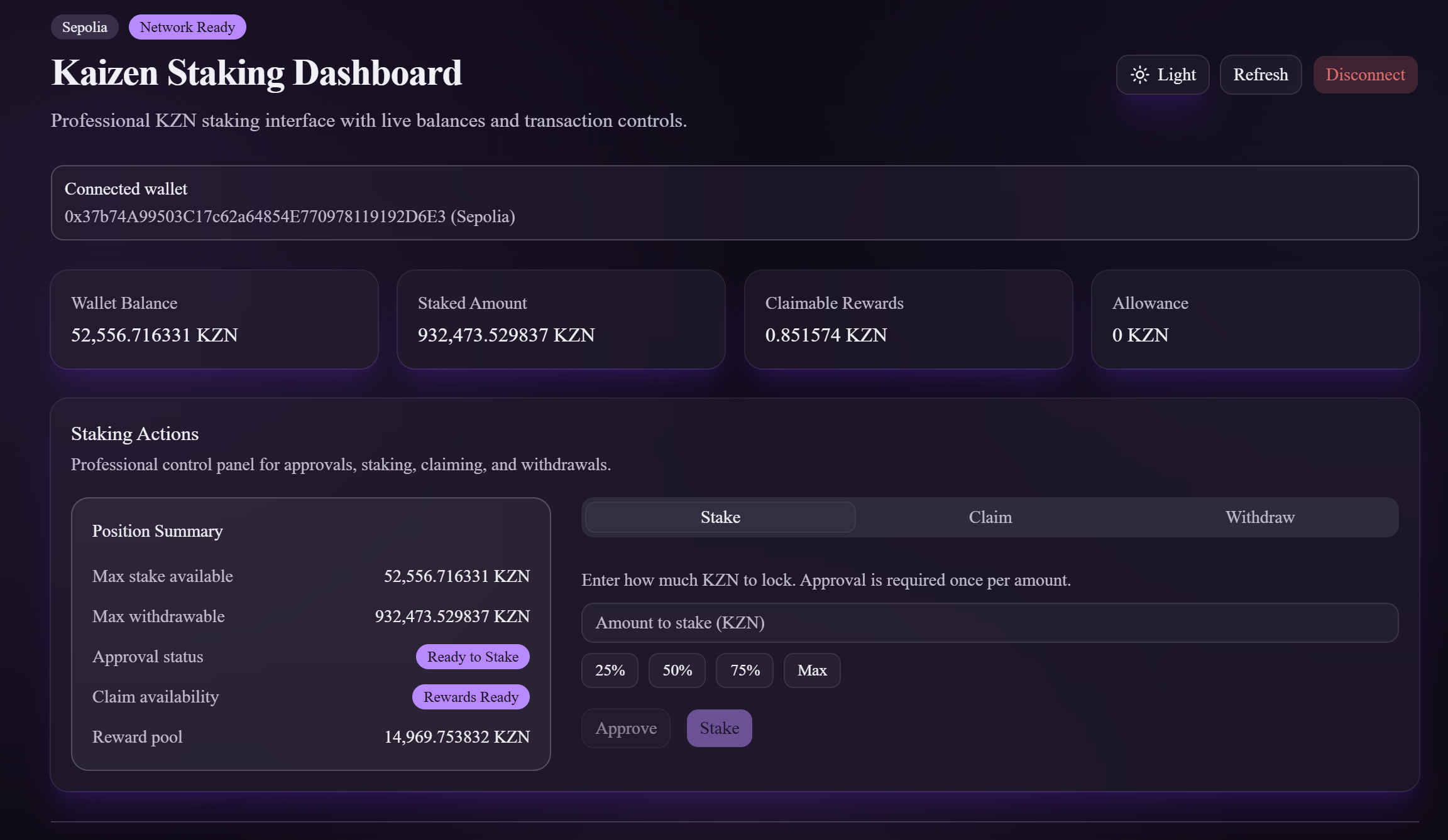 Staking DApp — 2